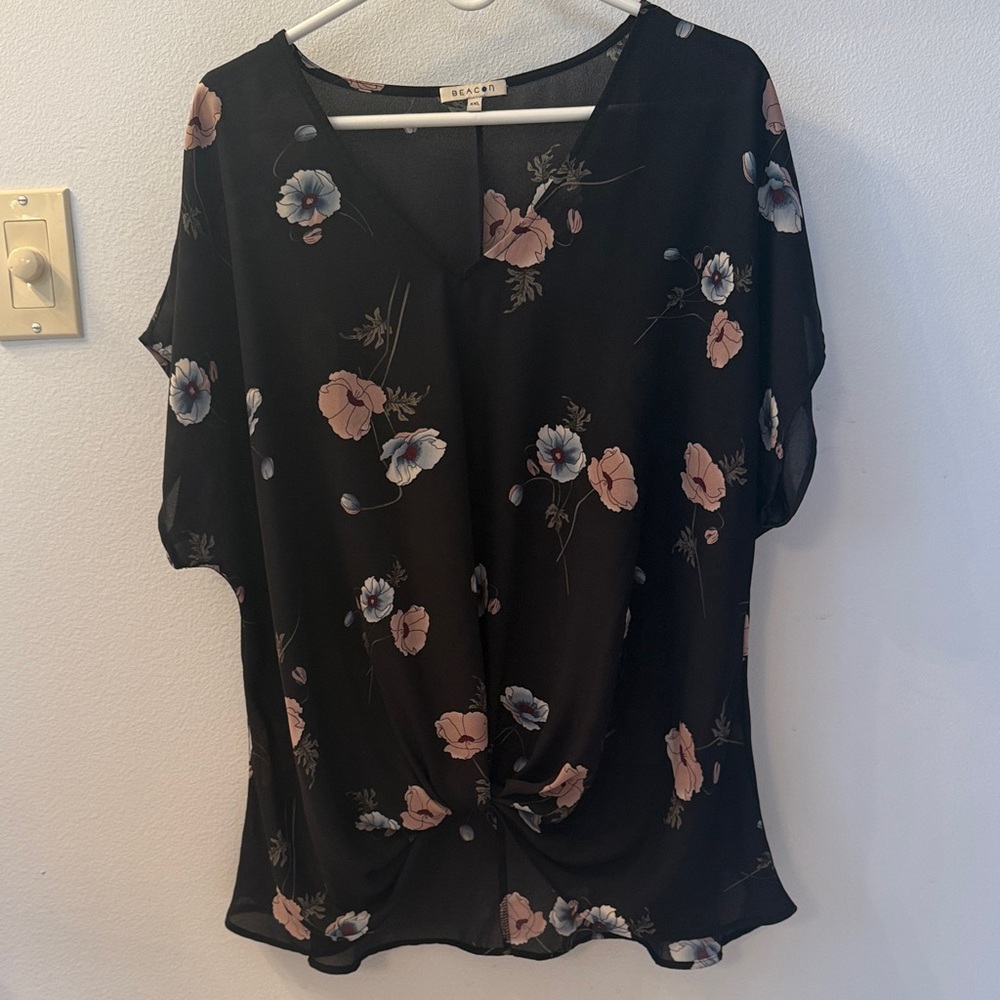 Beacon Black Floral Blouse